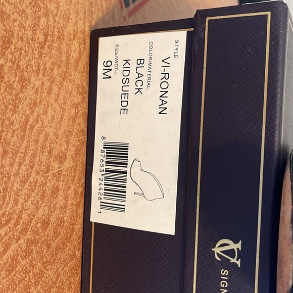 Ladies black suede boot peep toe - Picture 4 of 6